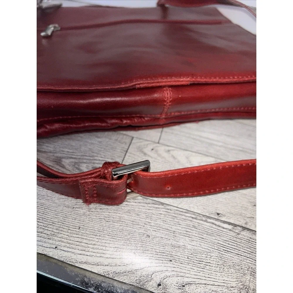 Wilson's Leather Structured Wine Red Executive Tote Bag | Genuine Leather Should